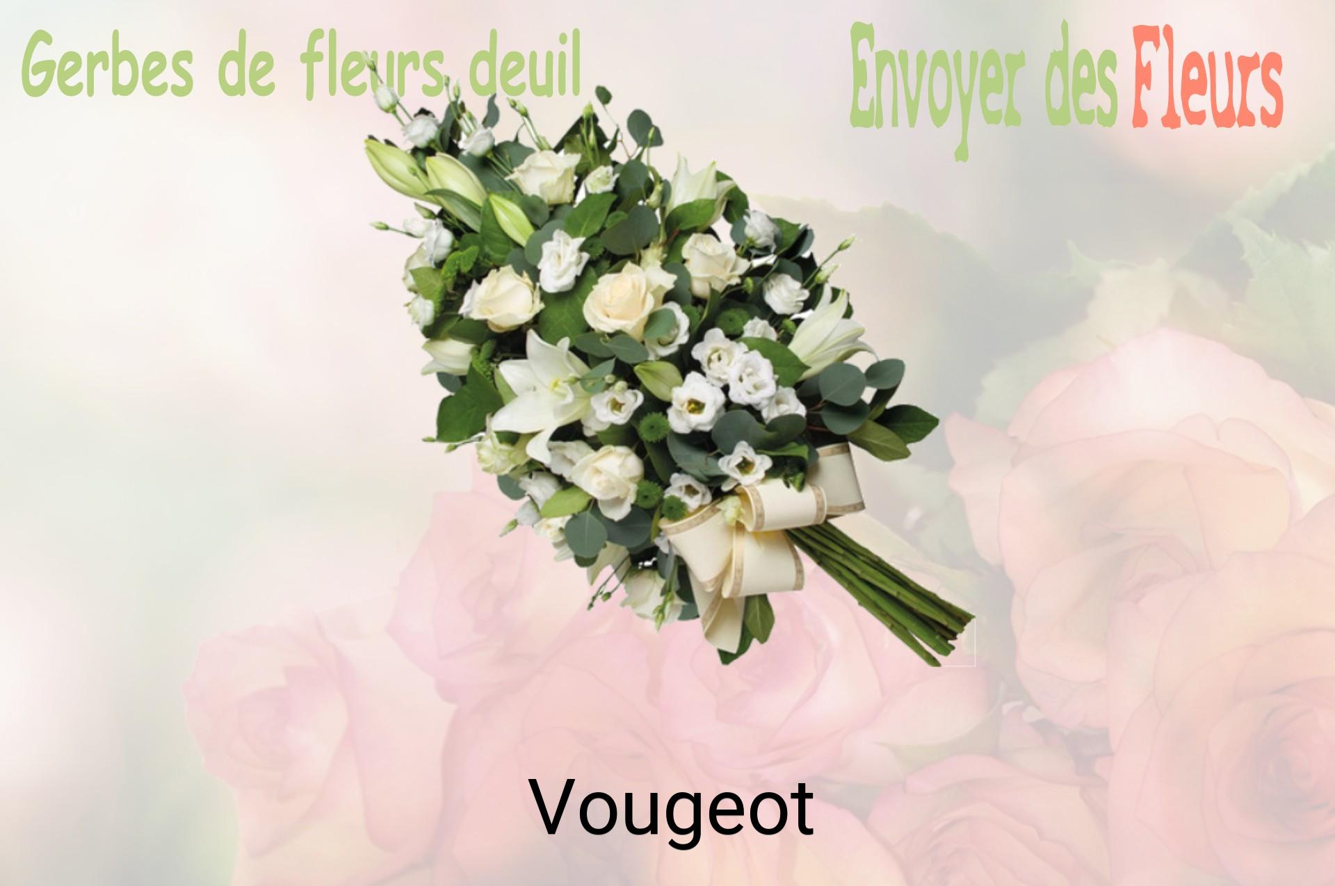 Gerbe de fleurs de deuil livrée à Vougeot